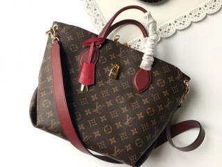【M44348】 LOUIS VUITTON ルイヴィトン モノグラム バッグ スーパーコピー フラワー・ジップド トート MM ハンドバッグ レディース ショルダーバッグ 3色可選択 ボルドー