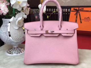 エルメス バーキン 30cm　シルバー金具 ハンドバッグBirkin ピンク 国産牛革