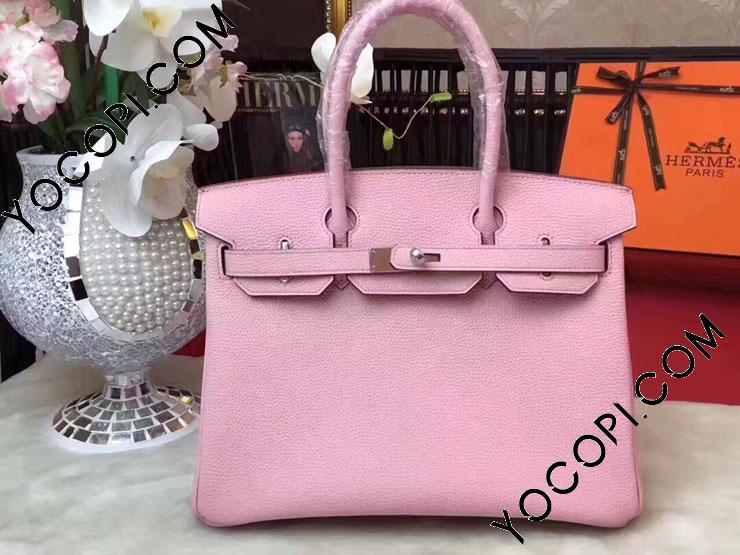 【HERMES】エルメス☆入手困難シルバー金具☆人気カラーのさくらピンク☆ エルメス バーキン 30cm シルバー金具 ハンドバッグBirkin