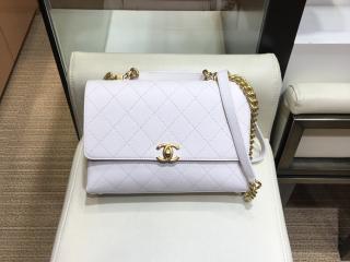 【AS0305 B00170 10601】 CHANEL シャネル バッグ スーパーコピー グレインド カーフスキン フラップ バッグ レディース ショルダーバッグ 3色可選択 ホワイト