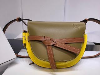 【321.54.T20-0010245793】 LOEWE ロエベ ゲート バッグ コピー Gate スモールバッグ レディース ショルダーバッグ リーフ/イエロー