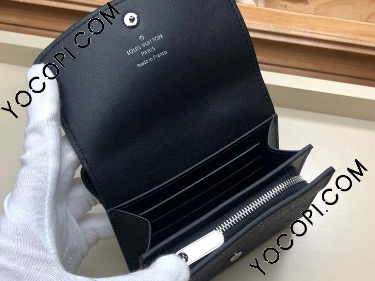 未使用 展示品 ルイ ヴィトン LOUIS VUITTON マヒナ ポルトフォイユ イリス 二つ折り 長財布 レザー ノワール M60143 90158660