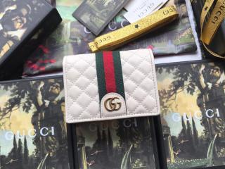 【536453 0YKBT 9179】 GUCCI グッチ 財布 コピー ダブルG レザー カードケース（コイン＆紙幣入れ付き） レディース 二つ折り財布 ホワイト