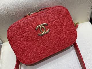 【AS0311 B00170 N0413】 CHANEL シャネル バッグ コピー グレインド カーフスキン ウエスト バッグ レディース ショルダーバッグ 2色可選択 レッド