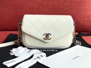 【AS0413 B00137 10601】 CHANEL シャネル バッグ スーパーコピー カーフスキン フラップ バッグ レディース ショルダーバッグ 2色可選択 ホワイト