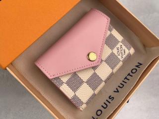 【N60168】 LOUIS VUITTON ルイヴィトン ダミエ・アズール 財布 スーパーコピー ポルトフォイユ・ゾエ レディース 三つ折り財布 2色可選択 オードローズ