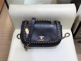 【AS0371 B00237 94305】 CHANEL シャネル バッグ スーパーコピー ラムスキン & グレインド カーフスキン フラップ バッグ レディース ショルダーバッグ 3色可選択 ブラック