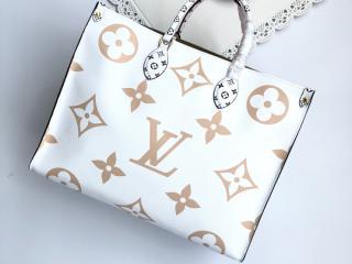 【M44571】 LOUIS VUITTON ルイヴィトン モノグラム バッグ スーパーコピー オンザゴー トートバッグ レディース ショルダーバッグ 3色可選択 クレーム