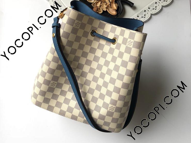 RFID 正規品 ルイヴィトン ネオノエ ダミエ アズール ルイ ヴィトン ダミエアズール ネオノエ N40152 ダミエアズール