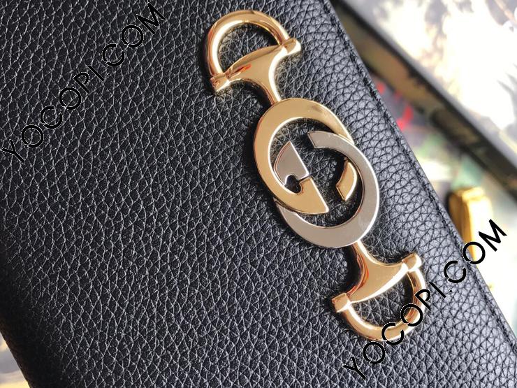 グッチ GUCCI 長財布 ズゥミ ラウンドファスナー 570661 ブラック