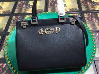 【564714 1B90X 1000】 GUCCI グッチ バッグ コピー 〔グッチ ズゥミ〕ミディアム トップハンドルバッグ レディース ショルダーバッグ 4色可選択 ブラック