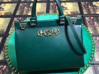 【564714 05J0X 3154】 GUCCI グッチ バッグ スーパーコピー 〔グッチ ズゥミ〕スムースミディアム トップハンドルバッグ レディース ショルダーバッグ 4色可選択 グリーン