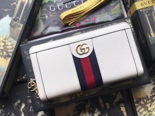 ‎【523154 DJ2DG 8454】 GUCCI グッチ 財布 コピー Ophidia〔オフィディア〕ジップアラウンドウォレット レディース ラウンドファスナー財布 2色可選択 ホワイト