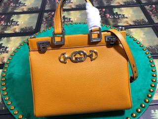 【569712 1B90X】 GUCCI グッチ バッグ スーパーコピー 〔グッチ ズゥミ〕スモール トップハンドルバッグ レディース ショルダーバッグ 6色可選択 オレンジ