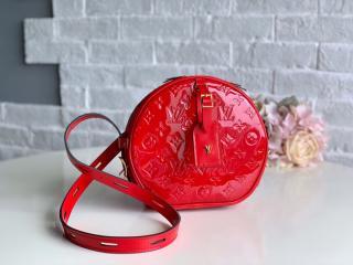 【M54100】 LOUIS VUITTON ルイヴィトン モノグラム・ヴェルニ バッグ スーパーコピー プチボワット・シャポー スープル PM レディース ショルダーバッグ 2色可選択 ルージュ