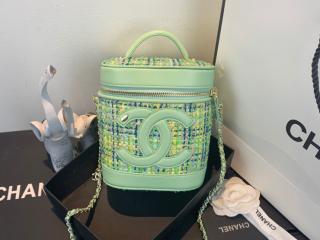 【AS0323 B00176】 CHANEL シャネル バッグ コピー 19SS ツイード & ラムスキン ヴァニティー ケース ショルダーバッグ 2色可選択