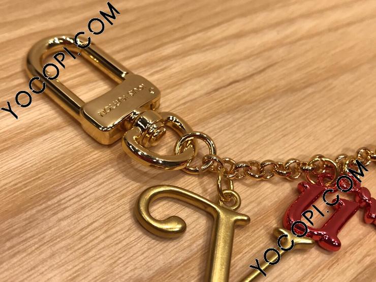 LOUIS VUITTON【ルイ・ヴィトン】 M63748 ポルトクレ・シュンヌ・ニューウェーブ バッグチャーム キーホルダー ロゴ ルイヴィトン キーホルダー メンズ レディース ポルトクレ