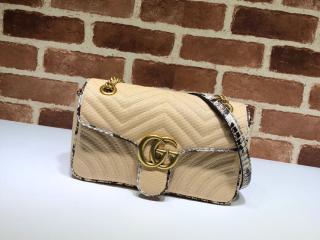 【443497 GZ6AT 9566】 GUCCI グッチ バッグ コピー GG Marmont 〔GGマーモント〕ラフィア スモール ショルダーバッグ ベージュ ラフィア