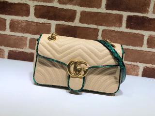 【443497 GZ6AE 9574】 GUCCI グッチ バッグ スーパーコピー GG Marmont 〔GGマーモント〕オンライン限定 ストロー スモール レディース ショルダーバッグ ベージュ ラフィア
