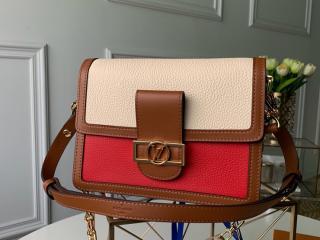 【M53830】 LOUIS VUITTON ルイヴィトン バッグ コピー ドーフィーヌ MM レディース ショルダーバッグ 3色可選択 パナマ・スカーレット