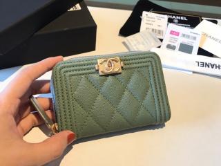 【A81467 Y83621 P0152】 BOY CHANEL ボーイ シャネル 財布 スーパーコピー ジップ カードケース グレインド カーフスキン レディース ラウンドファスナー財布 9色可選択