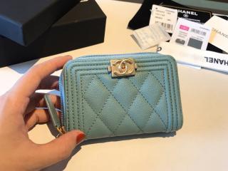 【A81467 Y83621 P0153】 BOY CHANEL ボーイ シャネル 財布 コピー ジップ カードケース グレインド カーフスキン レディース ラウンドファスナー財布 9色可選択