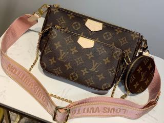 【M44840】 LOUIS VUITTON ルイヴィトン モノグラム バッグ コピー ミュルティ・ポシェット・アクセソワール レディース ショルダーバッグ 2色可選択 ローズクレール