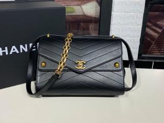 【AS0071-1】 CHANEL シャネル バッグ スーパーコピー 24cm レディース ショルダーバッグ カーフ ゴールド金具 3色可選択 ブラック