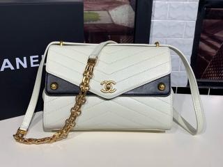 【AS0071-2】 CHANEL シャネル バッグ コピー 24cm レディース ショルダーバッグ カーフ ゴールド金具 3色可選択 ホワイト