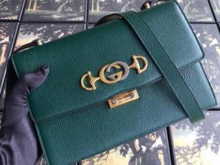 【‎576388 1B90X 3154】 GUCCI グッチ バッグ コピー 〔グッチ ズゥミ〕スモール レディース ショルダーバッグ 4色可選択 ダークグリーン グレインレザー