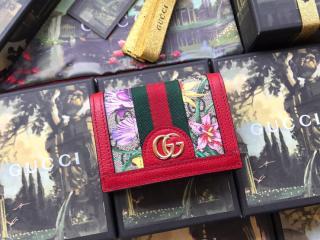 【523155 92YBC 8722】 GUCCI グッチ 財布 スーパーコピー 〔オフィディア〕GGフローラ カードケース ウォレット レディース 二つ折り財布