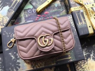 【476433 DSVRT 5729】 GUCCI グッチ バッグ スーパーコピー 〔GGマーモント〕キルティングレザー スーパーミニバッグ レディース ショルダーバッグ