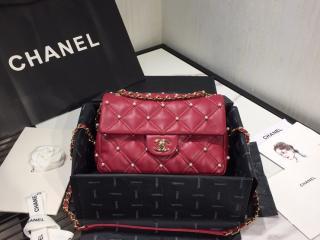 【AS1202 B01474 CH702】 CHANEL シャネル バッグ スーパーコピー ラムスキン & コスチューム パール フラップ バッグ レディース ショルダーバッグ 5色可選択