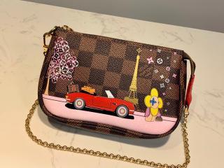 【N60259】 LOUIS VUITTON ルイヴィトン ダミエ・エベヌ 財布 コピー ミニ・ポシェット・アクセソワール レディース ラウンドファスナー財布