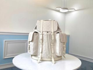 【M53286】 LOUIS VUITTON ルイヴィトン モノグラム・アンプラント バッグ スーパーコピー クリストファーGMバックパック メンズ バックパック ホワイト