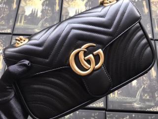 【‎443497 DTDID 1000】 GUCCI グッチ GGマーモント バッグ スーパーコピー GG Marmont キルティングレザー チェーンショルダーバッグ 8色可選択 ブラック