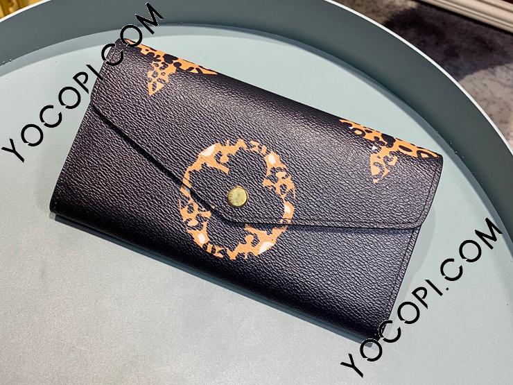 ルイヴィトン LOUIS VUITTON ポルトフォイユ サラ M67875 モノグラムジャングル 2つ折り 長財布 モノグラムキャンバス ブラック