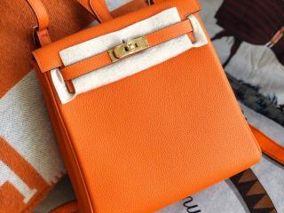 【Kellyado01】 HERMES エルメス バッグ スーパーコピー Kelly Ado ケリー アド バックパック・リュック トゴ(togo) 12色可選択