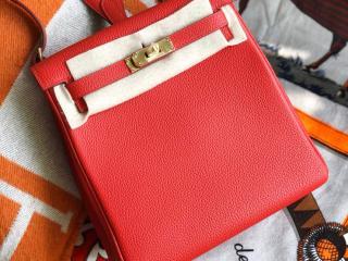【Kellyado02】 HERMES エルメス バッグ コピー Kelly Ado ケリー アド バックパック・リュック トゴ(togo) 12色可選択
