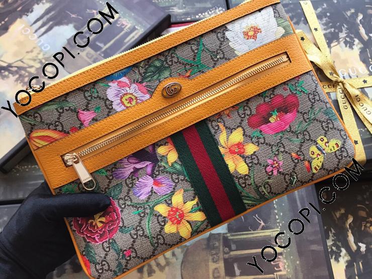 【517551 92YBC 9781】 GUCCI グッチ バッグ コピー 〔オフィディア〕GGフローラ ポーチ レディース タブレット