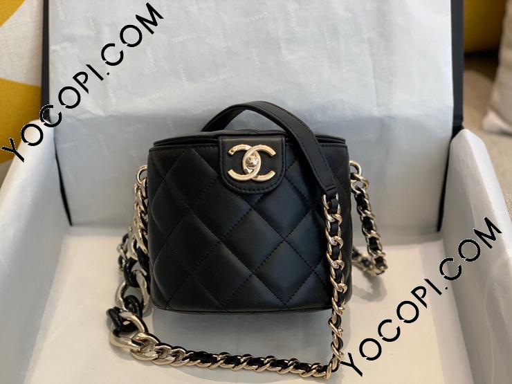 【AS1355 B01914 CH743】 CHANEL シャネル バッグ スーパーコピー ヴァニティー ケース ラムスキン & レジン レディース ショルダーバッグ 4色可選択_シャネル