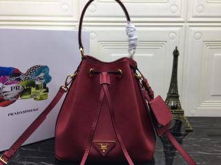 【1BE032-5-S】 PRADA プラダ サフィアーノ バッグ スーパーコピー S級品 Saffiano サフィアーノレザー バケットバッグ レディース ショルダーバッグ 7色選択可