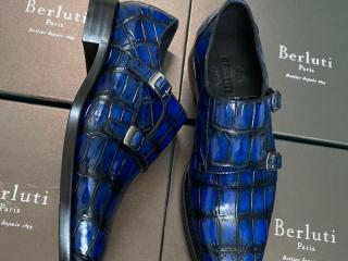 Berluti ベルルッティメンズ靴 ワニ革Scars Demesure Nero Grigioサイズ38-45を選択可能