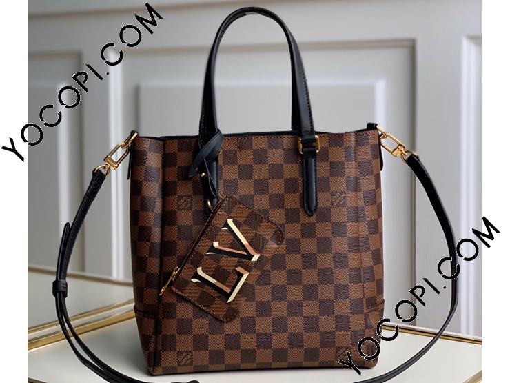 N60294 Louis Vuitton Damier Ebene Belmont MM-Black