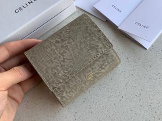 【10B573BEL-S-1】 CELINE S級品 セリーヌ 財布 コピー スモール トリフォールドウォレット / グレインドカーフスキン レディース 三つ折り財布 4色可選択