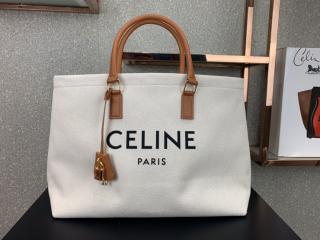 【190062BNZ.02NT】 CELINE セリーヌ バッグ コピー Horizontal Cabas ホリゾンタル キャバス セリーヌ / ロゴプリント キャンバス & カーフスキン トートバッグ