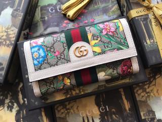 【523153 92YBC 9759】 GUCCI グッチ 長財布 コピー オフィディア GGフローラ コンチネンタル ウォレット レディース 二つ折り財布