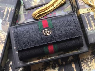 【523153 DJ2DG 1060】 GUCCI グッチ 長財布 スーパーコピー オフィディア コンチネンタルウォレット レディース 二つ折り財布 2色可選択 ブラック