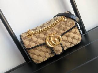 【446744 HVKEG 9772】 GUCCI グッチ バッグ スーパーコピー GG Marmont〔GGマーモント〕ミニ バッグ レディース ショルダーバッグ 2色可選択 ブラック