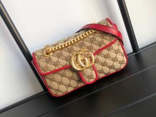 【446744 HVKEG 8561】 GUCCI グッチ バッグ コピー GG Marmont〔GGマーモント〕ミニ バッグ レディース ショルダーバッグ 2色可選択 レッド